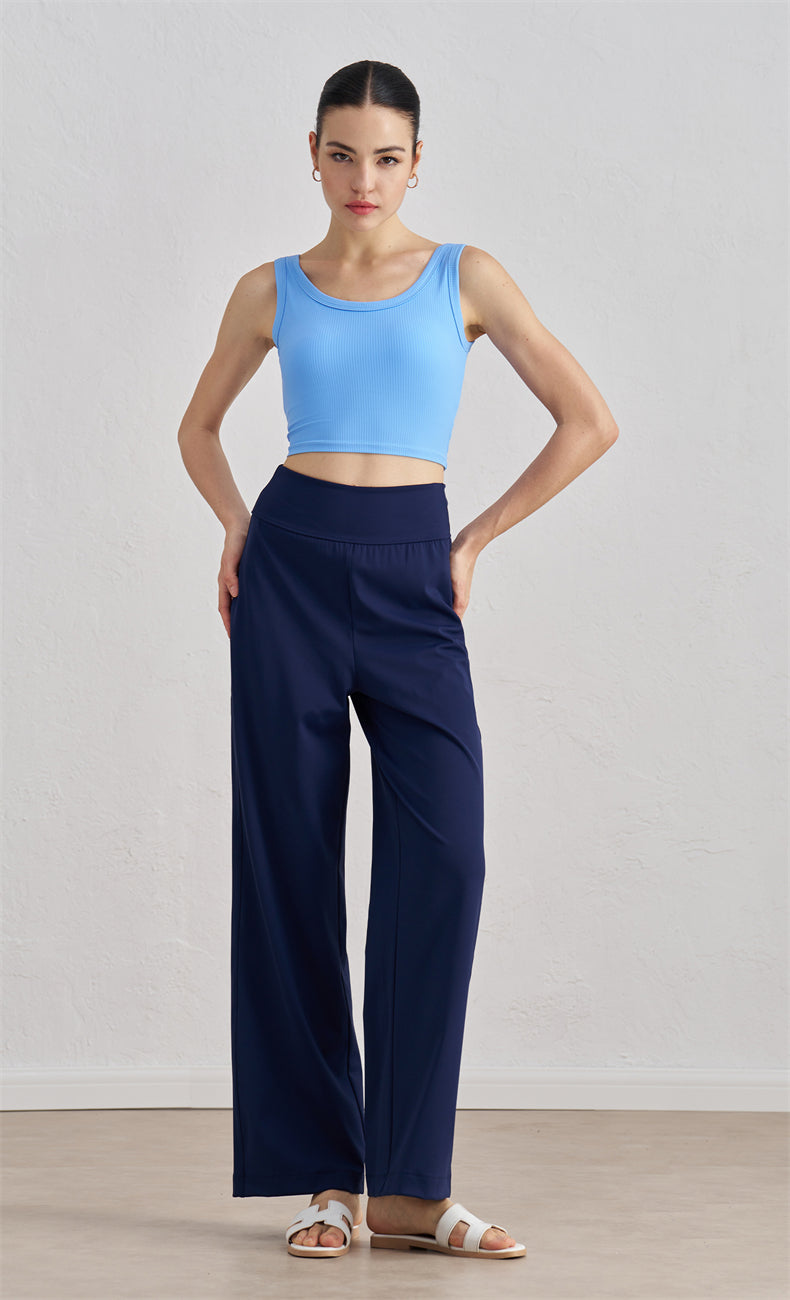 WOO YOGA Pants Ivanka Mid-Rise Straight Pant 