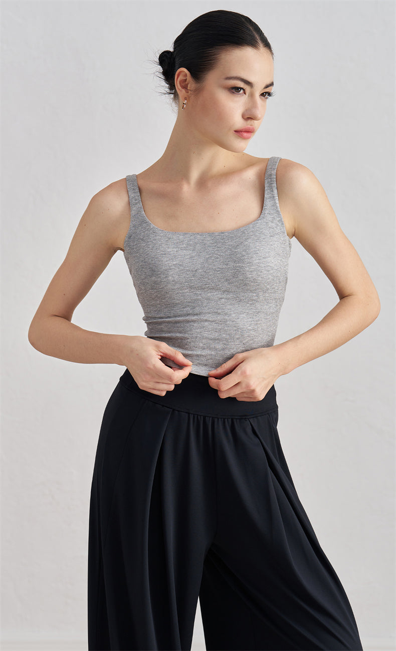 WOO YOGA Tops & Tees Zara Ribbed Open Back Tank Top 
