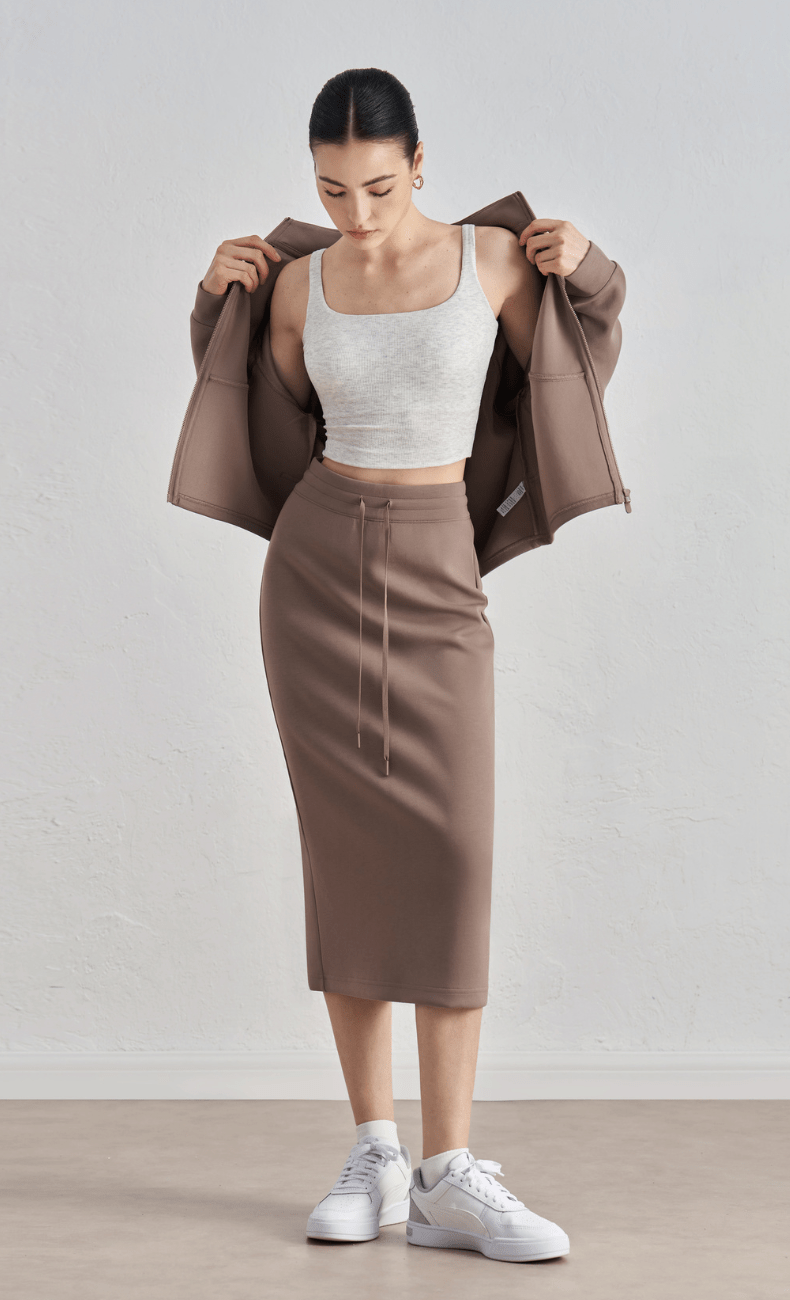 WOO YOGA Skirts Ophelia Athletic Midi Skirt 