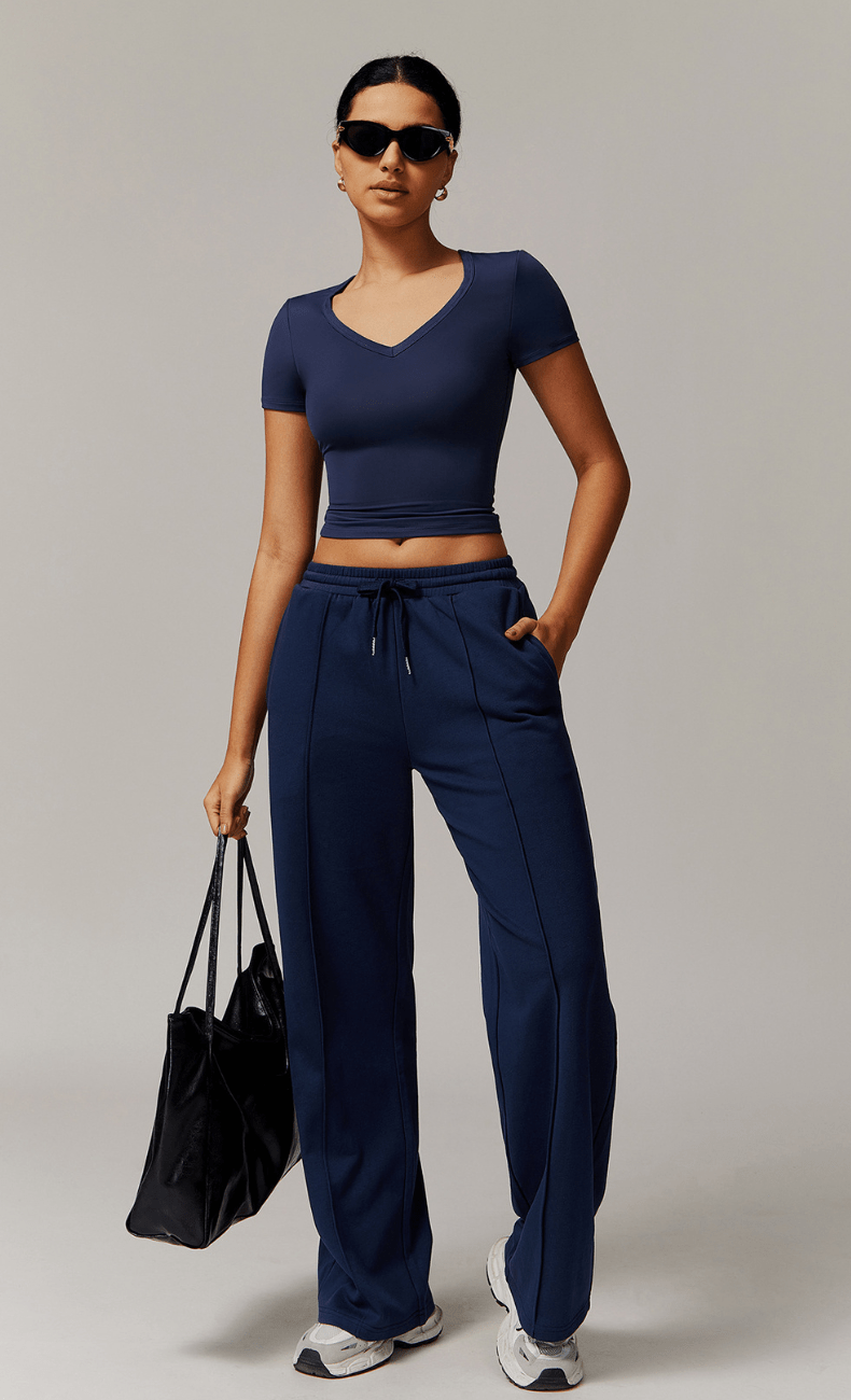 WOO YOGA Pants Victoria Organic Cotton Straight Leg Yoga Pant 