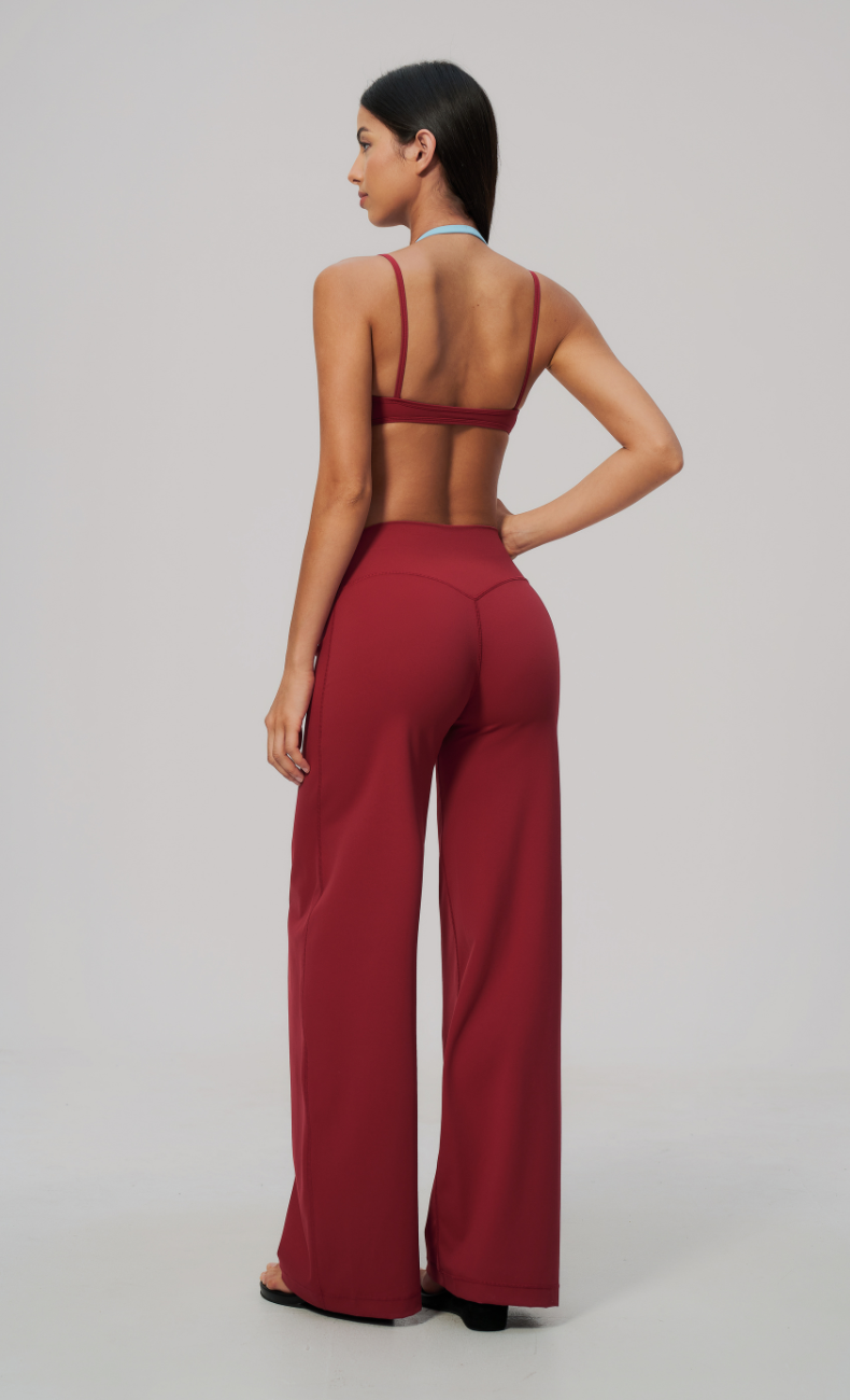 Tessa Layered Sports Bra Wide Leg Workout Set