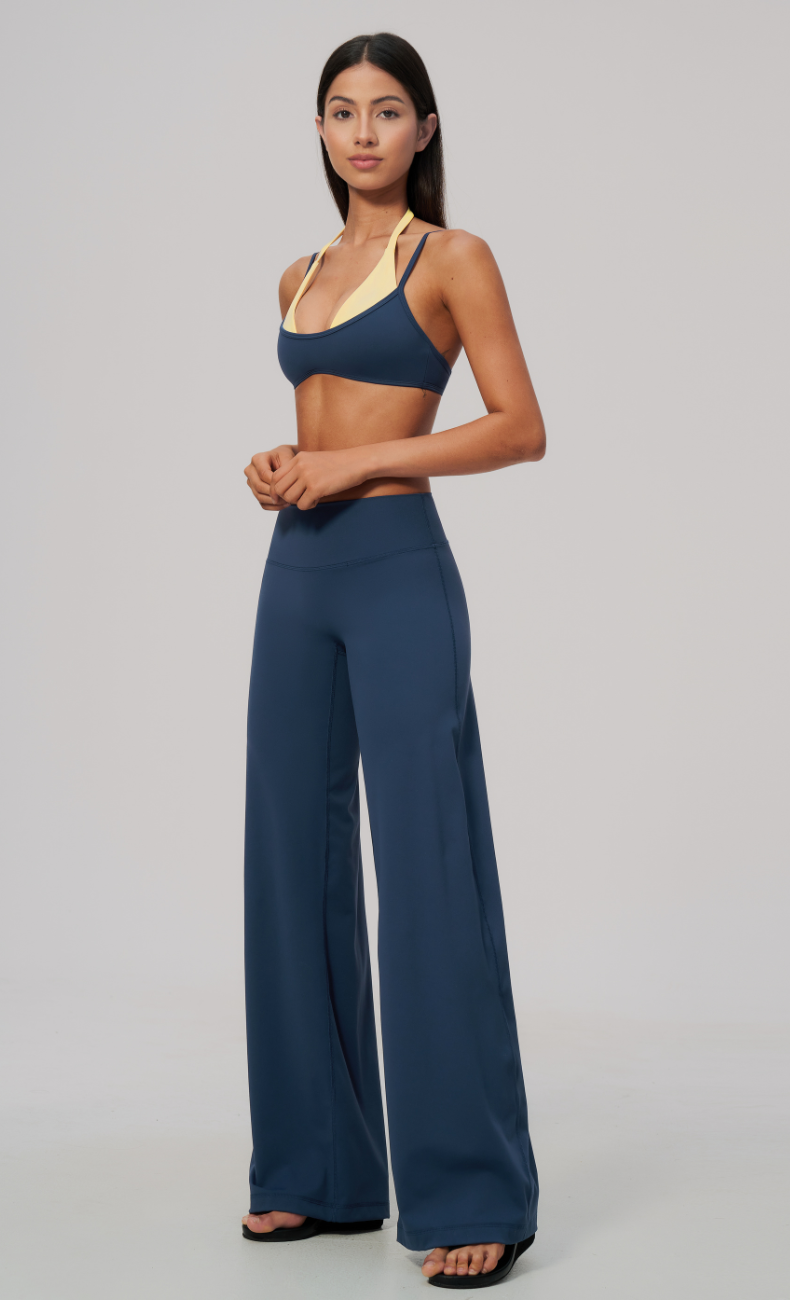 Tessa Layered Sports Bra Wide Leg Workout Set