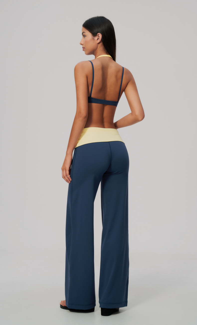 Tessa Layered Sports Bra Wide Leg Workout Set