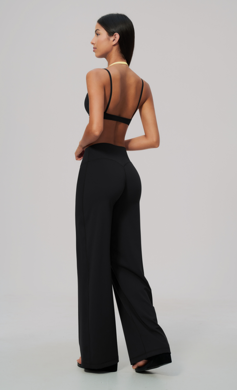 Tessa Layered Sports Bra Wide Leg Workout Set
