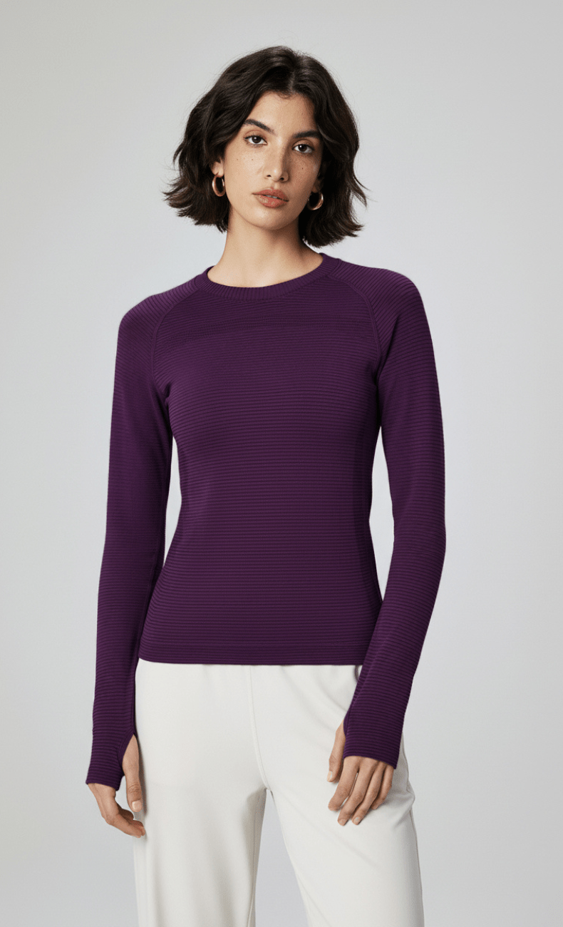 WOO YOGA Tops & Tees Nora CozyFit Long Sleeve with Thumbhole 