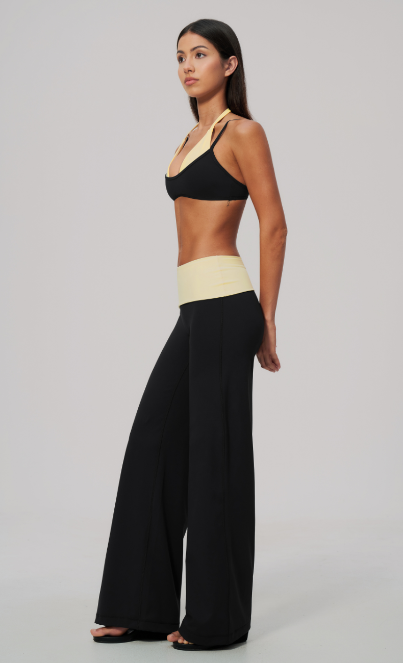 Tessa Layered Sports Bra Wide Leg Workout Set