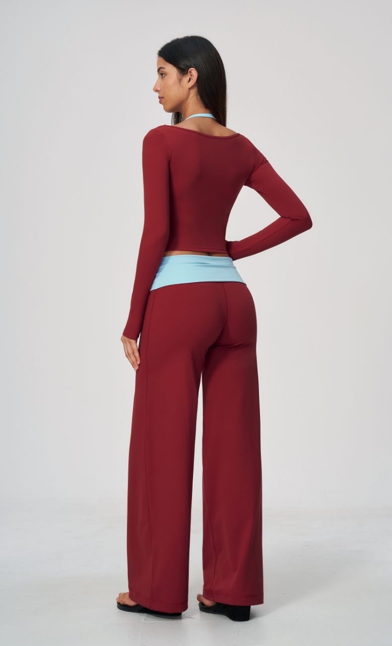 Tessa Long Sleeve Wide Leg Workout Set