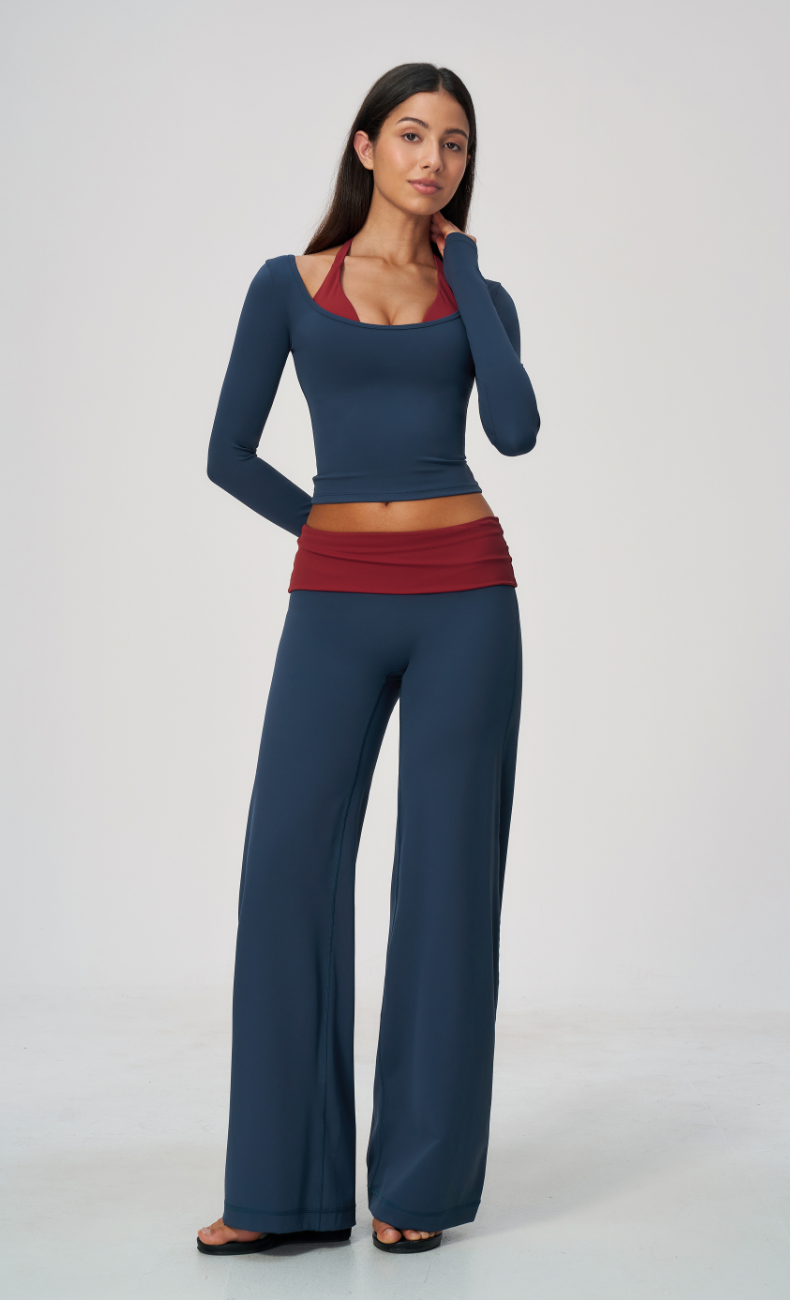 Tessa Long Sleeve Wide Leg Workout Set