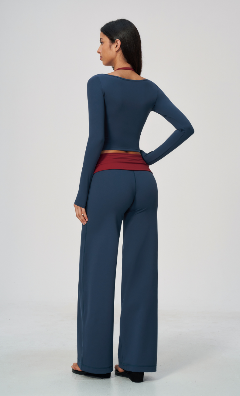 Tessa Long Sleeve Wide Leg Workout Set