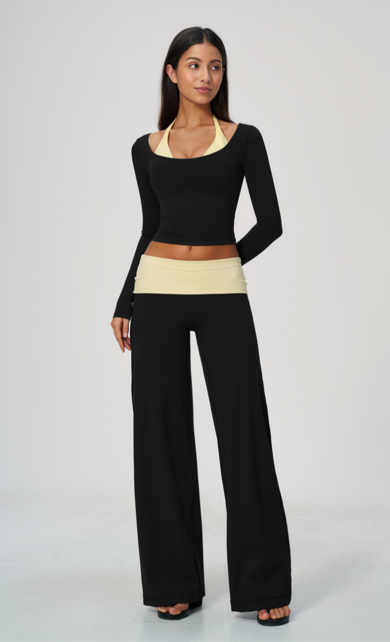 Tessa Long Sleeve Wide Leg Workout Set