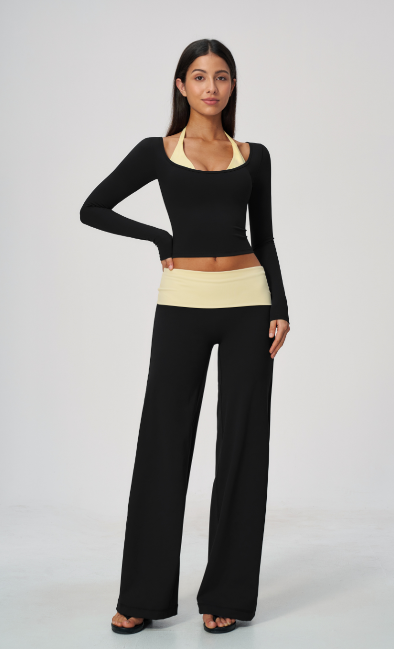 Tessa Long Sleeve Wide Leg Workout Set