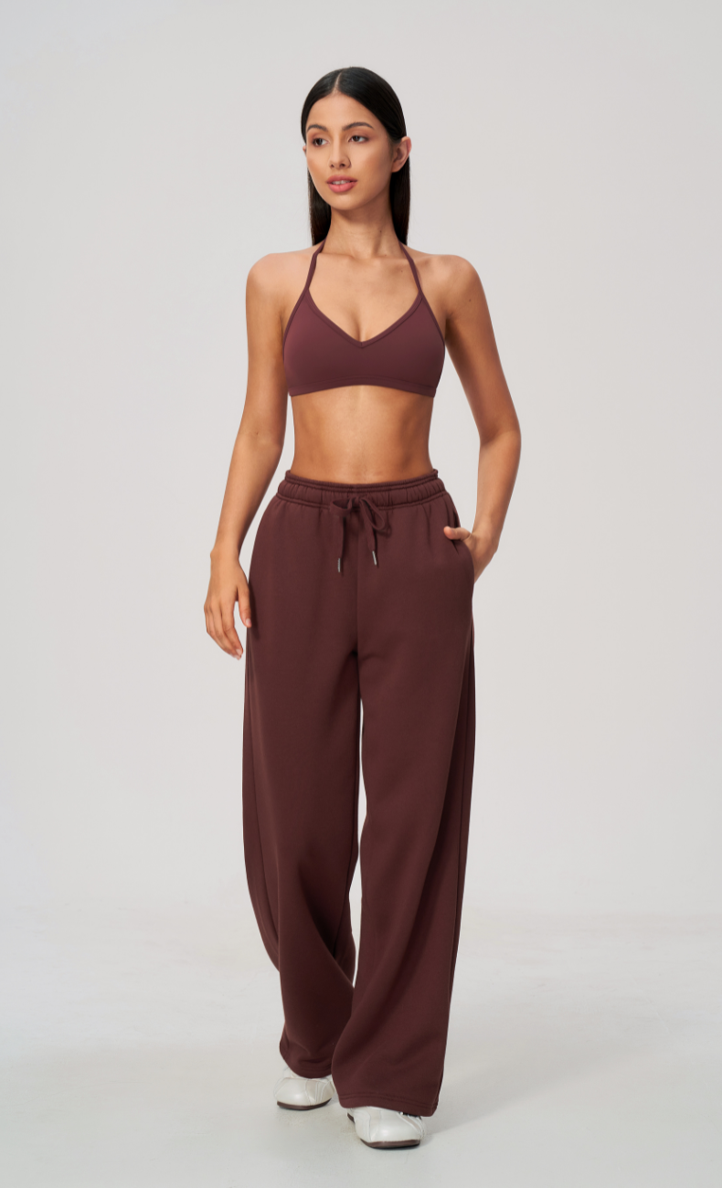 Hailey Cotton Blend Relaxed Wide Leg Sweatpants