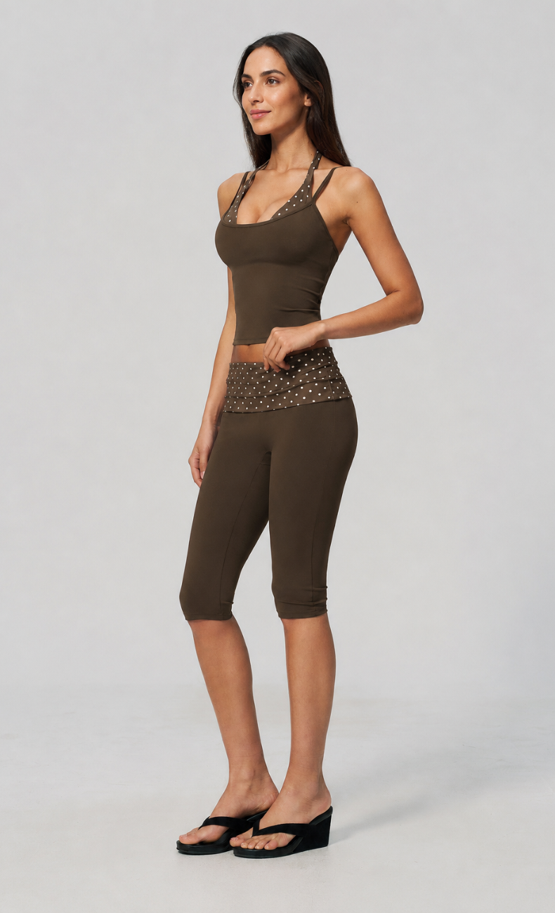 Audrey Polka Dot Activewear Set