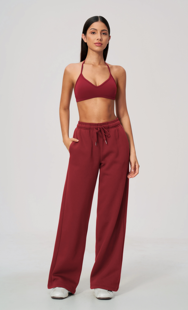 Hailey Cotton Blend Relaxed Wide Leg Sweatpants