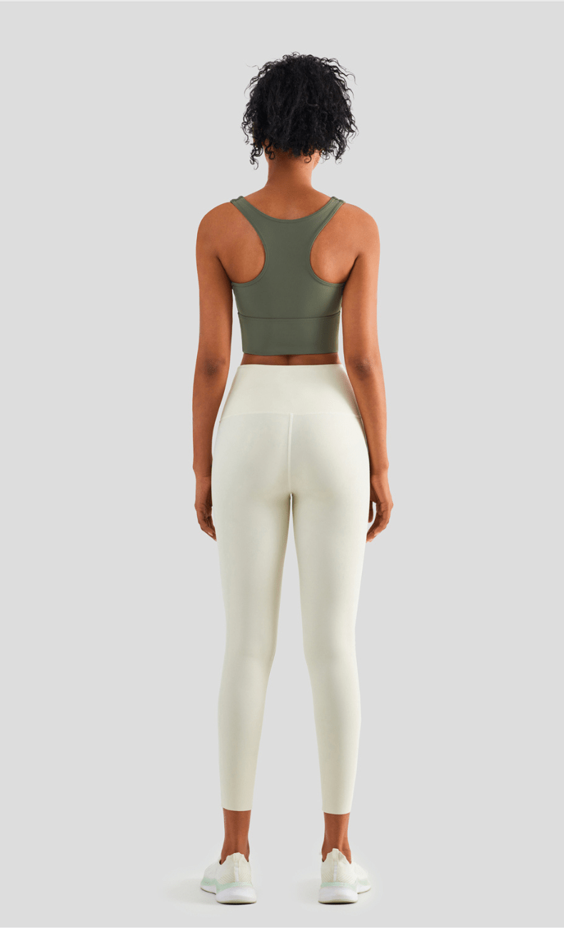 WOO YOGA Sports Bras Heather High Impact Built-in Bra Tank 