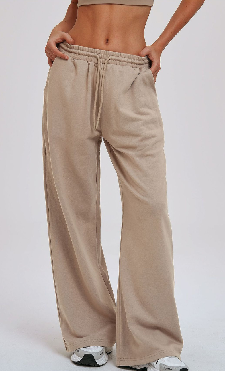 Kenna Cotton Sweatshirt & Relaxed Wide-Leg Pant Set