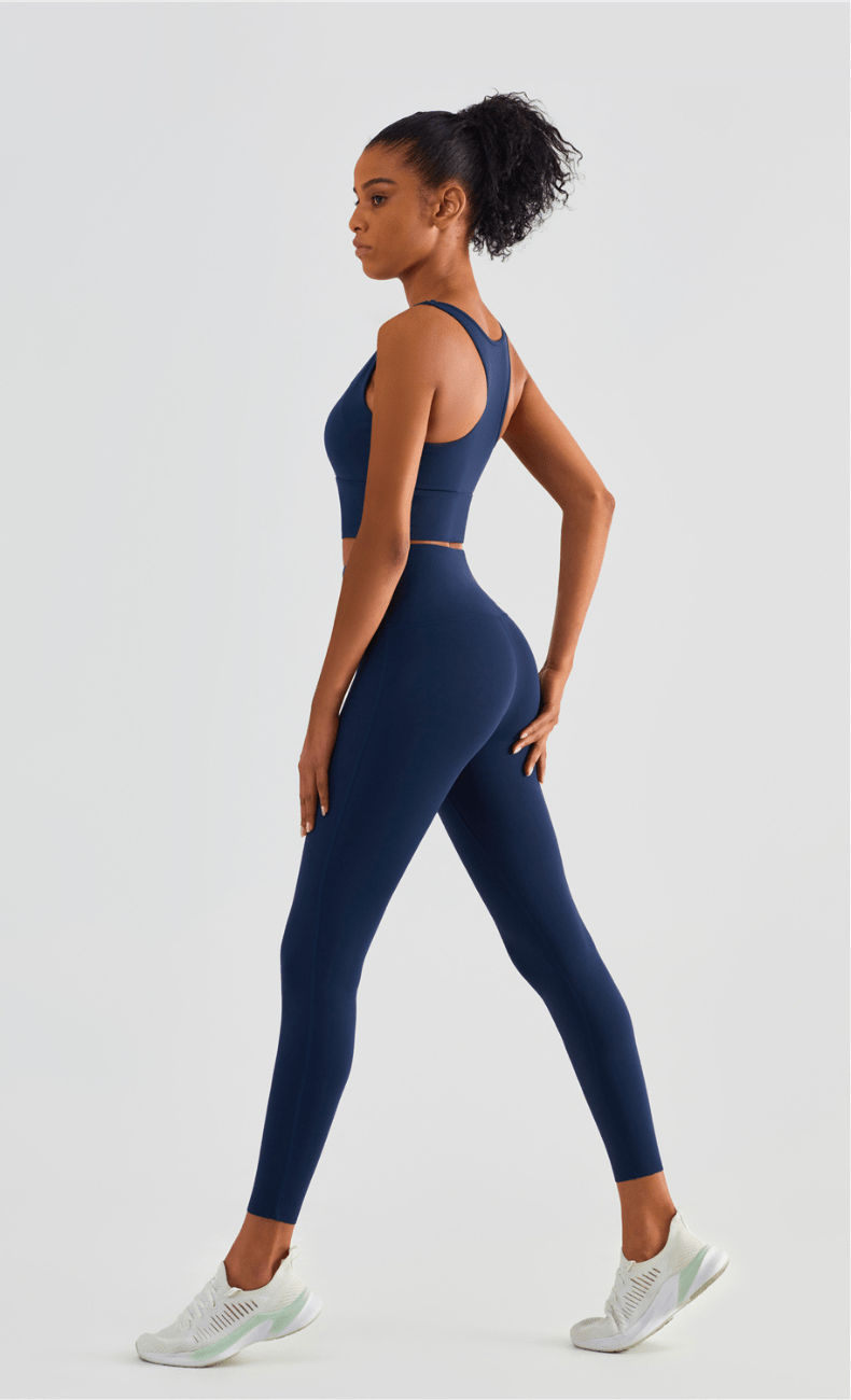 WOO YOGA Sports Bras Heather High Impact Built-in Bra Tank 