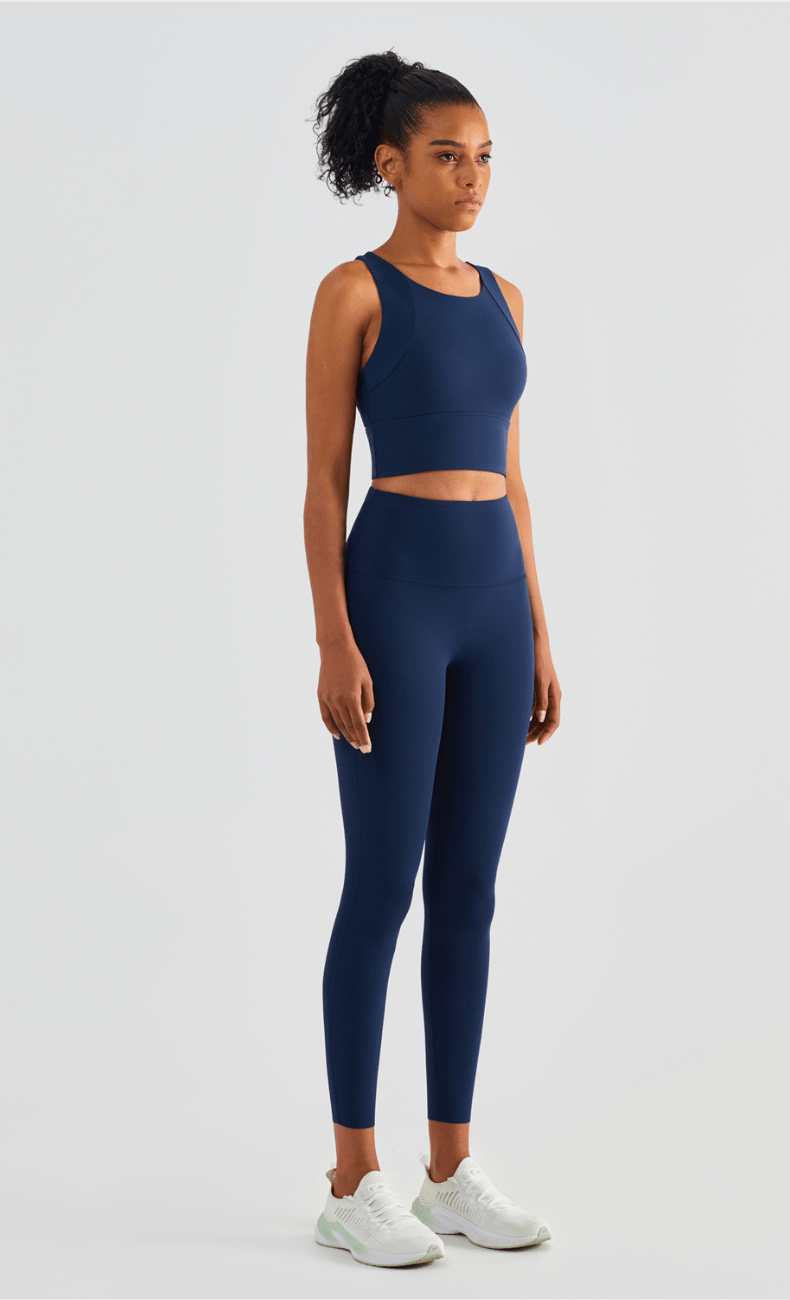 WOO YOGA Sports Bras Heather High Impact Built-in Bra Tank 