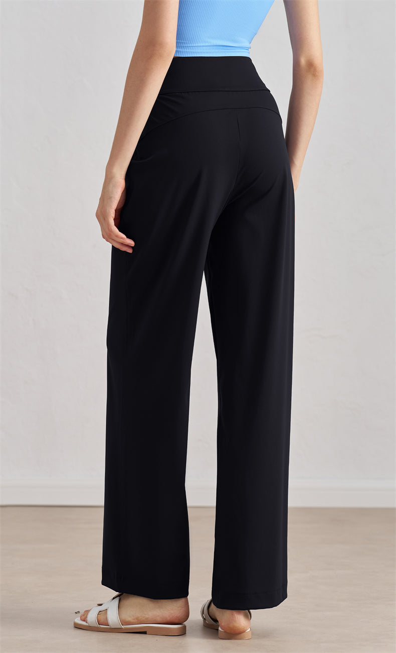 WOO YOGA Pants Ivanka Mid-Rise Straight Pant 