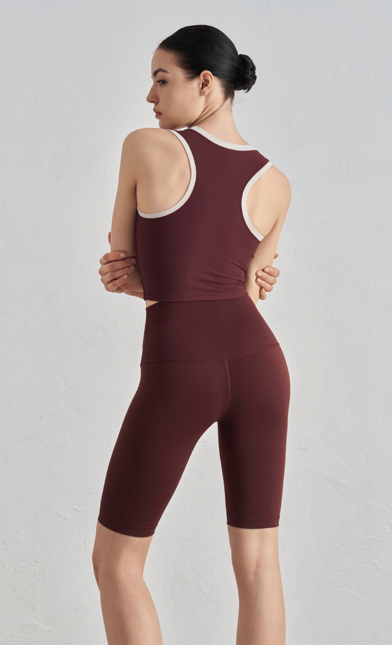 WOO YOGA Sports Bras Danielle Ribbed Tank Top 