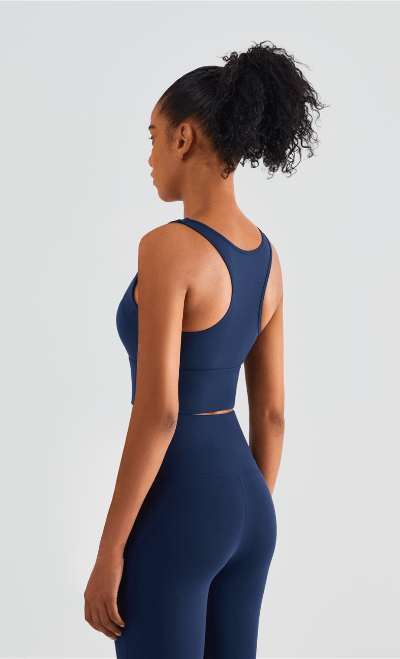 WOO YOGA Sports Bras Heather High Impact Built-in Bra Tank 