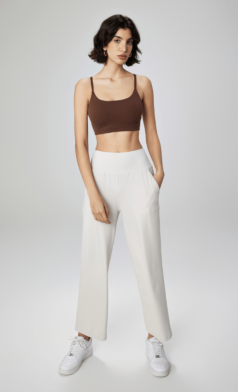 WOO YOGA Pants Ivanka High-Waist Straight Leg Pant 