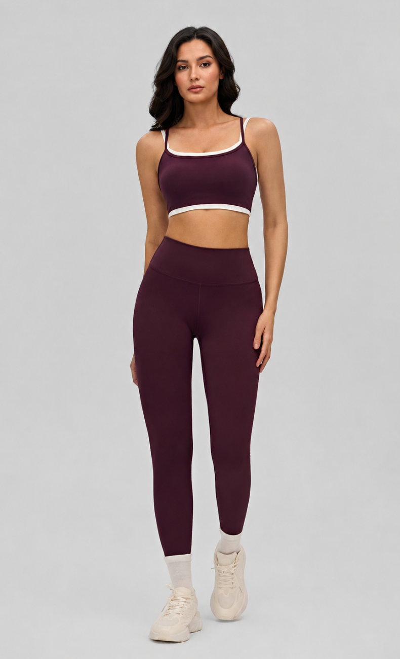 Elle Contrast Trim Workout Set