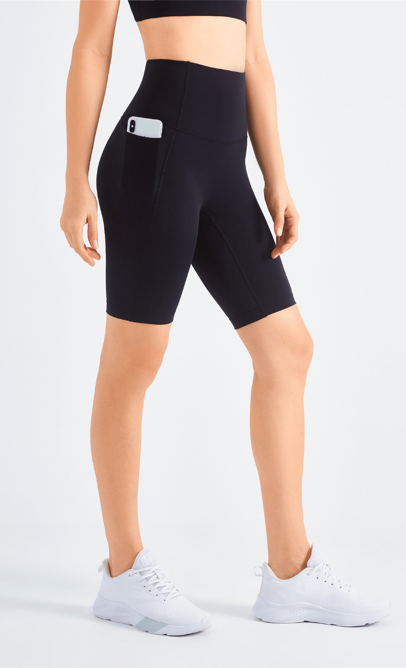 WOO YOGA Shorts Isis High-Waist Seamless Biker Short With Pocket 