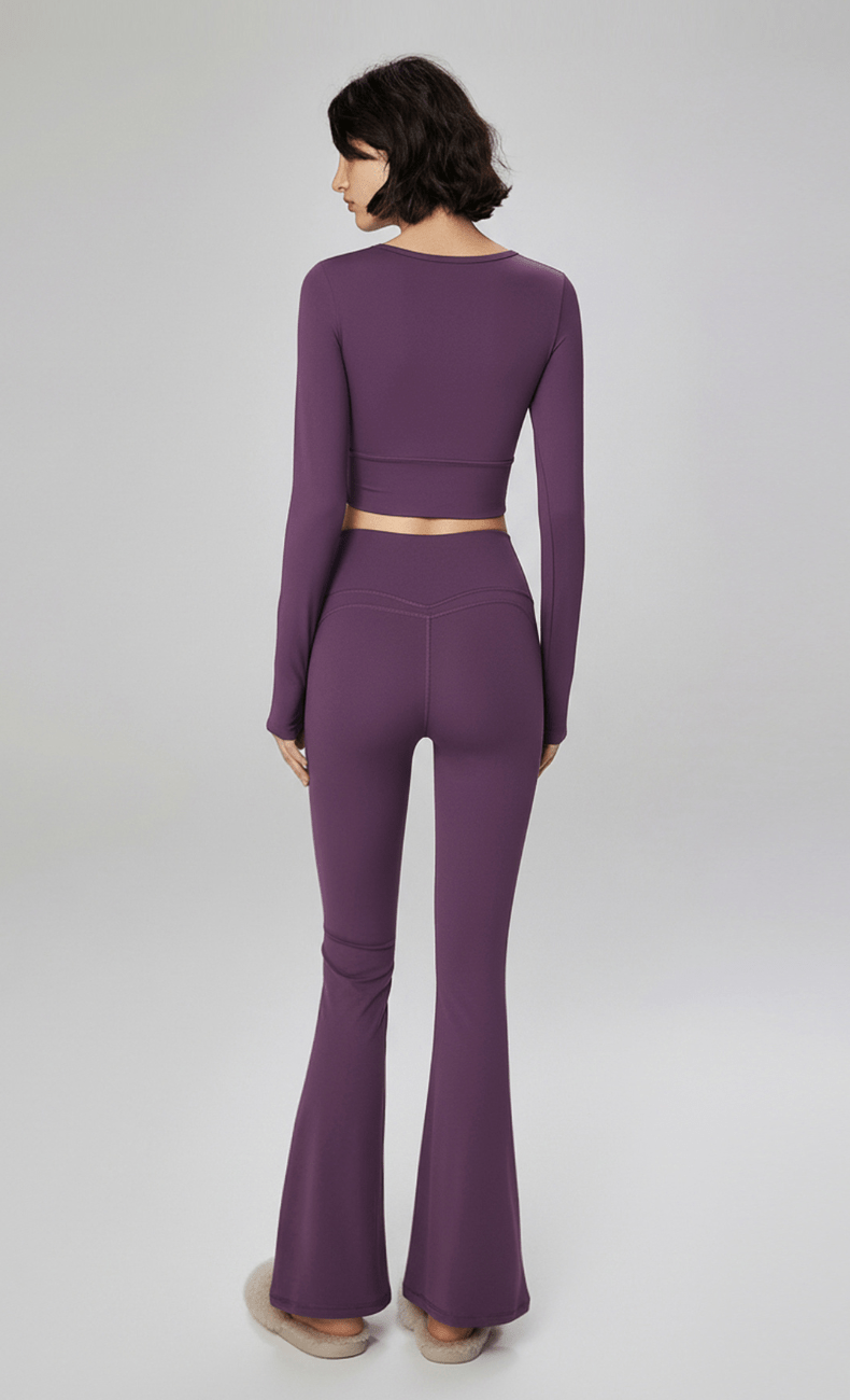 WOO YOGA Tops & Tees Elena Seamless Slim Fit Cropped Long Sleeve 