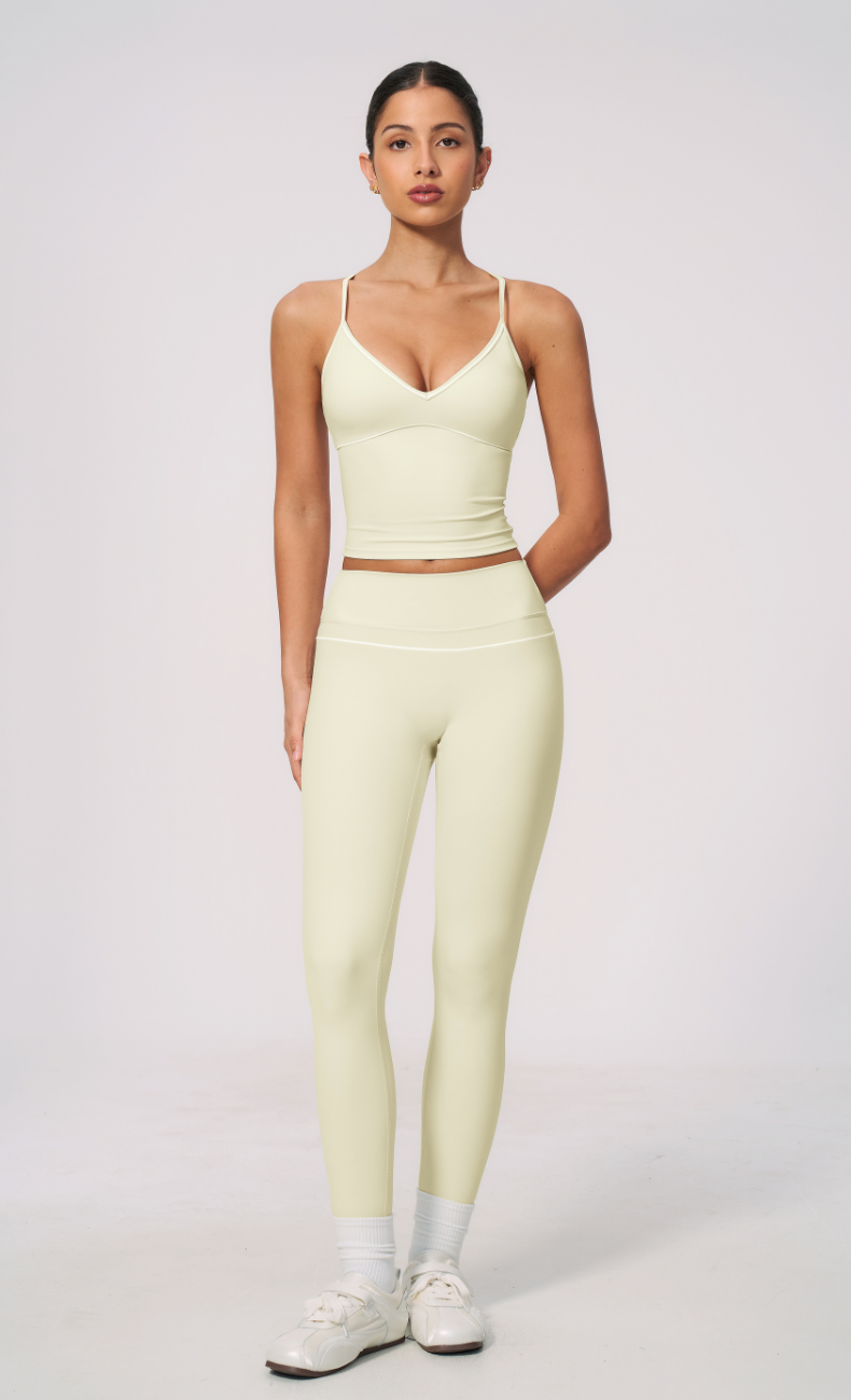 Arielle V-Neck Cami High Waist Leggings Workout Set