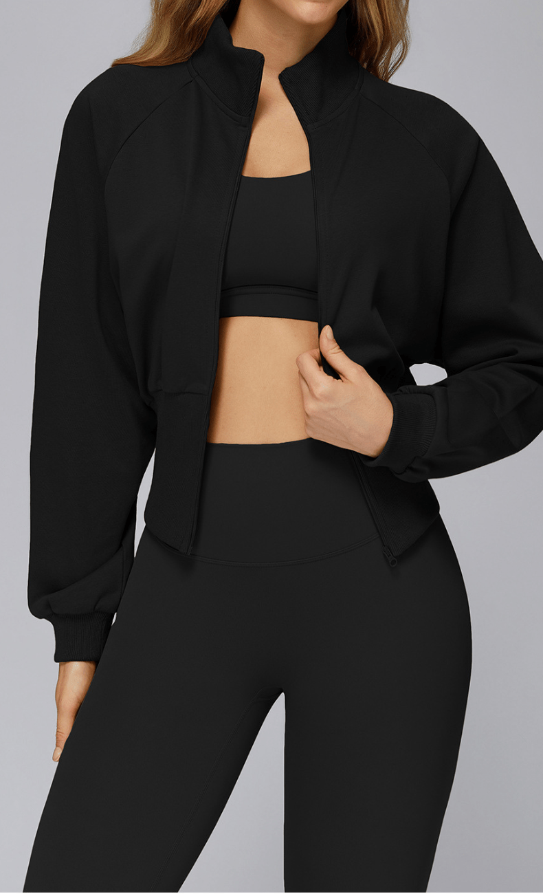 WOO YOGA Jackets Mila Cotton Zip-Up Jacket 