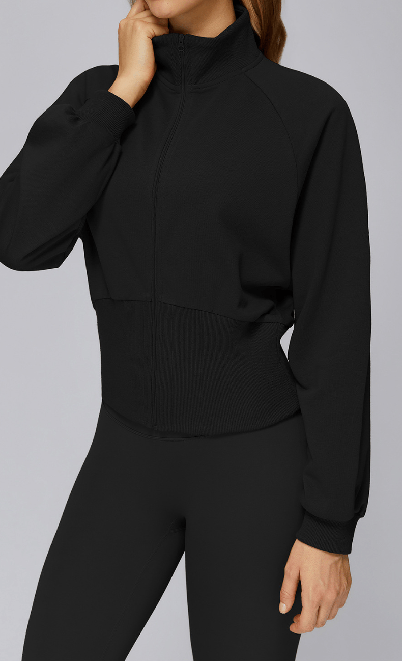 WOO YOGA Jackets Mila Cotton Zip-Up Jacket 