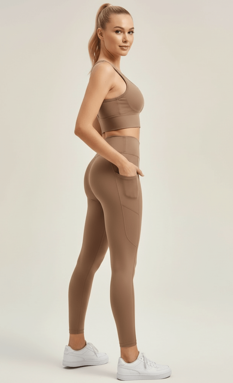 WOO YOGA Sports Bras Lindsey Teardrop Open-Back Built-In Bra Tank Top 