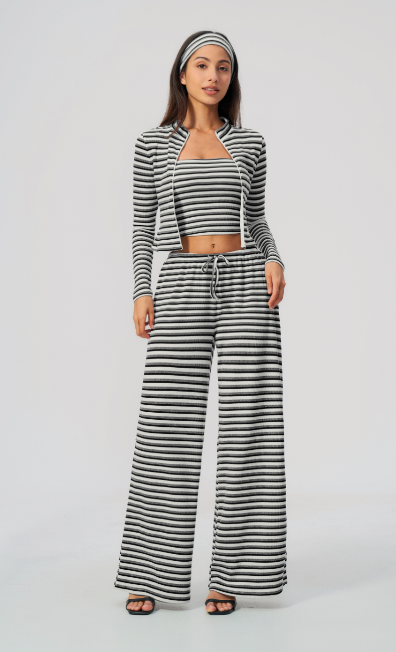 Alix Striped 3-Piece Lounge Set