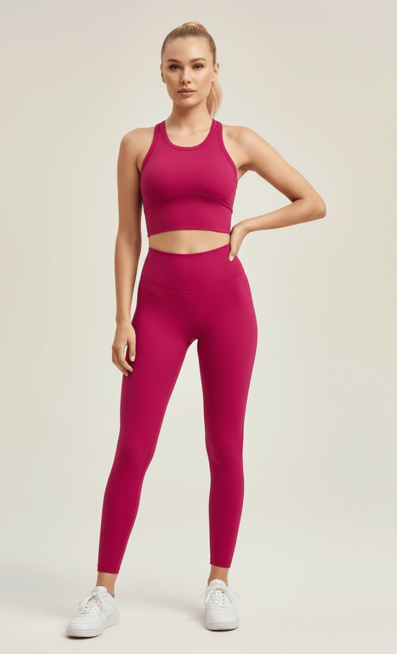 WOO YOGA Sports Bras Lindsey Teardrop Open-Back Built-In Bra Tank Top 