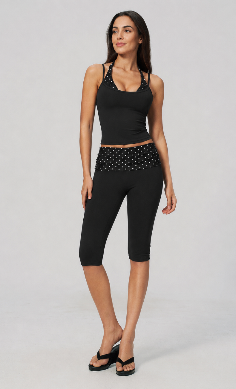 Audrey Polka Dot Activewear Set