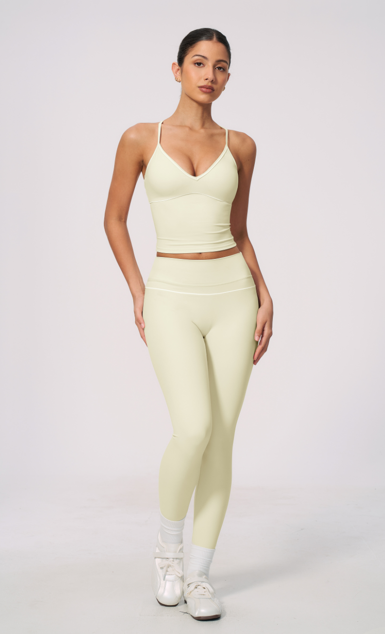 Arielle V-Neck Cami High Waist Leggings Workout Set