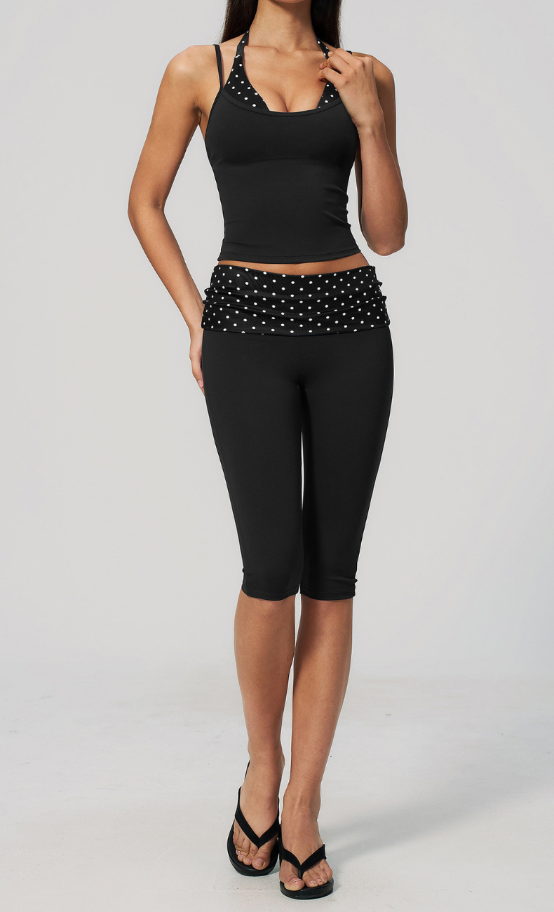 Audrey Polka Dot Activewear Set